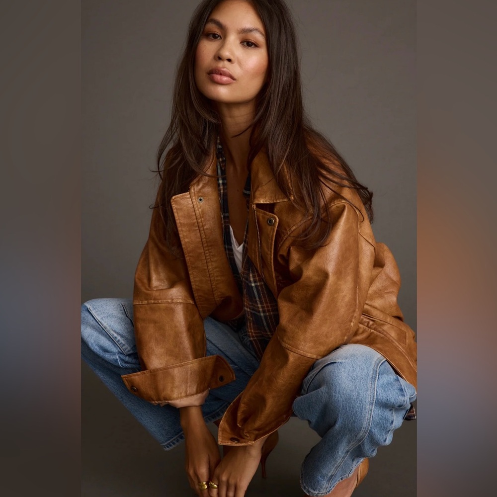 12th Tribe Faux Leather Jacket!